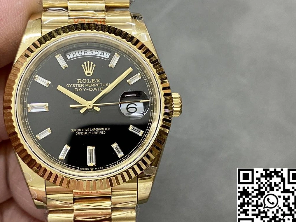 Factory v5 Dial Steel Rolex Diamond Tungsten Day Hourmarker QF Date M228238-0059 Black 0417